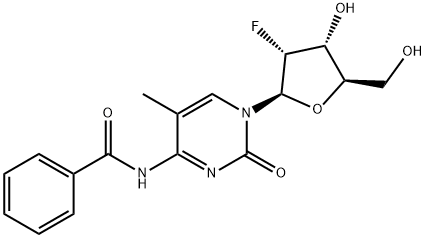 2'-Deoxy-2'-fluoro-N4-benzoyl-5-methylcytidine Structure