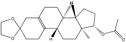 17β-Acetyloxyestr-5(10)-en-3-one ethylene acetal Struktur