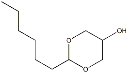 cis2-hexyl-1,3-dioxan-5-ol Structure