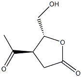 L-erythro-Pentonic acid, 3-acetyl-2,3-dideoxy-, gamma-lactone (9CI) Struktur