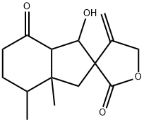 八氢-3'-羟基-7',7'A-二甲基-4-亚甲基螺[呋喃-3(2H),2'-[2H]茚]-2,4'(1'H)-二酮 结构式