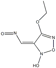 1,2,5-Oxadiazole-3-carboxaldehyde,4-ethoxy-,3-oxime,2-oxide(9CI) Struktur