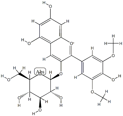 锦葵素-3-O-葡萄糖苷,18470-06-9,结构式