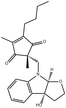 (+)-マジンドリンA 化学構造式