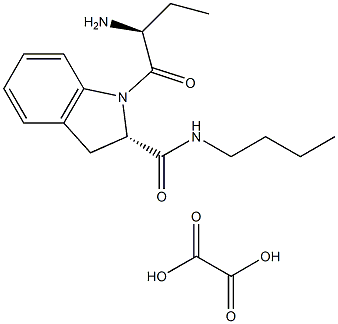 [S-(R*,R*)]-1-(2-氨基-1-氧代丁基)-N-丁基-2,3-二氢-1H-吲哚-2-甲酰胺草酸盐, 185213-03-0, 结构式
