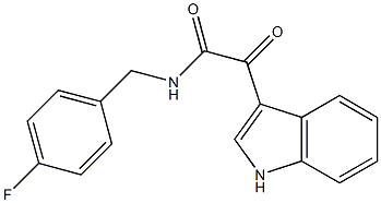 N-[(-4-Fluorophenyl)methyl]-α-oxo-1H-indole-3-acetamide Structure