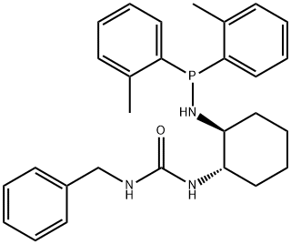 1-Benzyl-3-[(1S,2S)-2-(di-o-tolylphosphinoamino)cyclohexyl]urea Structure