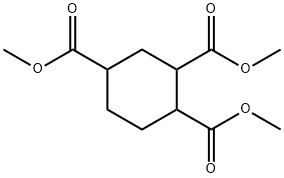 1,2,4-シクロヘキサントリカルボン酸トリメチル (cis-, trans-混合物) 化学構造式