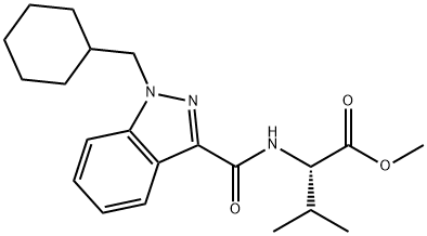 メチル2-{[1-(シクロヘキシルメチル)インドール-3-イル]ホルムアミド}-3-メチルブタノアート 化学構造式
