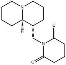 1-[[(1R,8aR)-2,3,4,5,6,7,8,8a-octahydro-1H-quinolizin-1-yl]methyl]pipe ridine-2,6-dione, 18688-40-9, 结构式