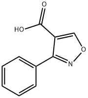 3-フェニル-4-イソオキサゾールカルボン酸 化学構造式