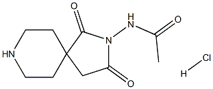 AcetaMide,N-(1,3-dioxo-2,8-diazaspiro[4.5]dec-2-yl)-, (Hydrochloride) (1:1) Struktur