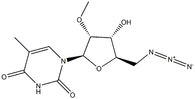 5'-Azido-5'-deoxy-2'-O-methyl-5-methyluridine Structure