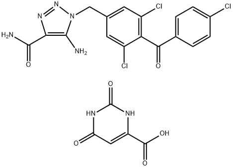 CARBOXYAMIDOTRIAZOLE OROTATE, 187739-60-2, 结构式