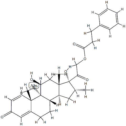 デキサメタゾンフェニルプロピオナート 化学構造式