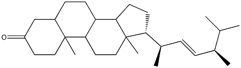 (22E)-5β-エルゴスタ-22-エン-3-オン 化学構造式