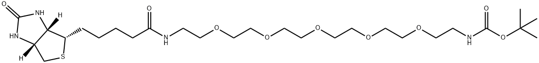 Biotin-PEG5-NH-Boc, 189209-28-7, 结构式