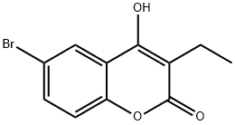 2H-1-Benzopyran-2-one, 6-broMo-3-ethyl-4-hydroxy- Struktur