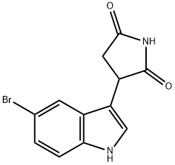 2,5-Pyrrolidinedione, 3-(5-bromo-1H-indol-3-yl)- Struktur
