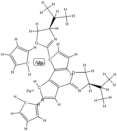 (S,S'')-2,2''-Bis[(S)-4-isopropyloxazolin-2-yl]-1,1''-biferrocene Structure