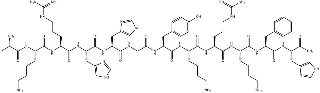 AKRHHGYKRKFH-NH2, 190673-58-6, 结构式