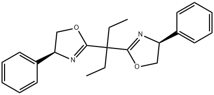 (4S,4'S)- 2,2'-(1-ethylpropylidene)bis[4,5-dihydro-4-phenyl-Oxazole Structure