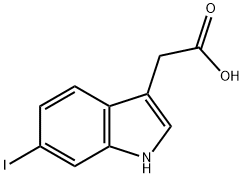 1H-Indole-3-aceticacid,6-iodo-(9CI) Structure