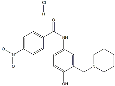 [4'-ヒドロキシ-4-ニトロ-3'-(ピペリジノメチル)ベンズアニリド]·塩酸塩 化学構造式
