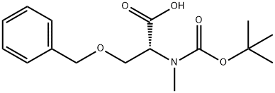 Boc-N-Me-D-Ser(Bzl)-OH 化学構造式