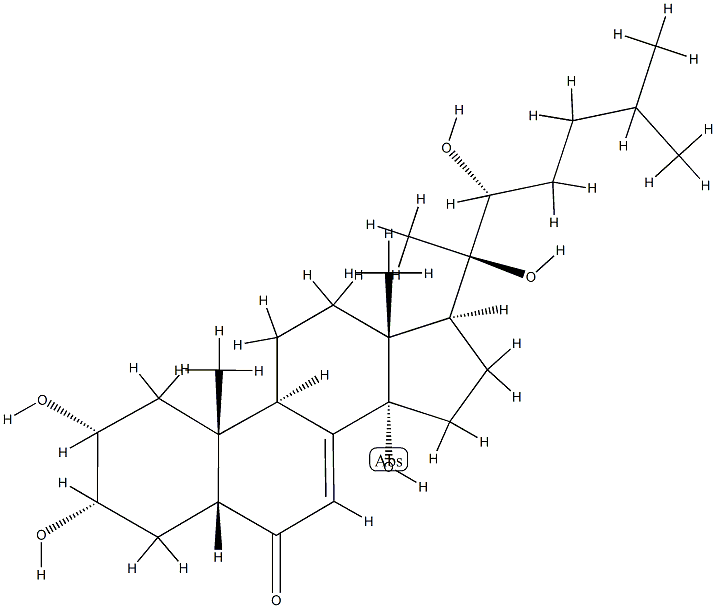 (22R)-2α,3α,14,20,22-Pentahydroxy-5β-cholest-7-en-6-one Struktur