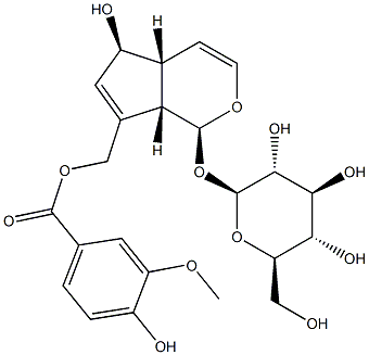 10-O-香草酰杜仲甙, 193969-08-3, 结构式
