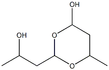 4-ヒドロキシ-α,6-ジメチル-1,3-ジオキサン-2-エタノール 化学構造式