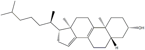 5α-Cholesta-8,14-dien-3β-ol Structure