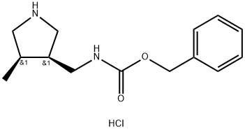苯甲基 (((3S,4R)-4-甲基吡咯烷-3-基)甲基)氨基甲酯盐酸,1951439-09-0,结构式