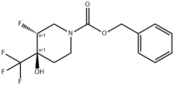 Trans-Benzyl 3-Fluoro-4-Hydroxy-4-(Trifluoromethyl)Piperidine-1-Carboxylate(WX641179) Struktur