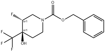 (3S,4S)-苯甲基 3-氟-4-羟基-4-(三氟甲基)哌啶-1-甲酸基酯,1951441-27-2,结构式
