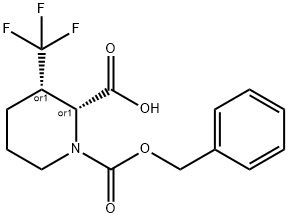 Cis-1-((Benzyloxy)Carbonyl)-3-(Trifluoromethyl)Piperidine-2-Carboxylic Acid(WX611726) Struktur