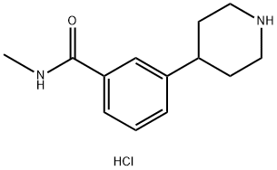 N-甲基-3-(哌啶-4-基)苯甲酰胺盐酸盐, 1956386-40-5, 结构式