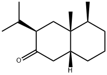 (3R)-3,4,4a,5,6,7,8,8aβ-Octahydro-4aβ,5β-dimethyl-3β-(1-methylethyl)naphthalen-2(1H)-one Struktur