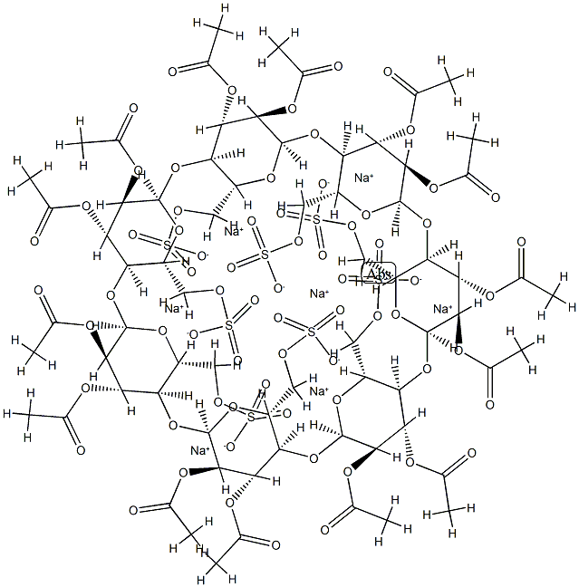 HEPTAKIS(2 3-DI-O-ACETYL-6-O-SULFO)-(B)& Structure