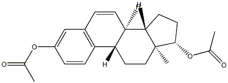 1,3,5(10),6-エストラテトラエン-3,17β-ジオールジアセタート 化学構造式