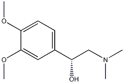 [R,(-)]-α-[(ジメチルアミノ)メチル]-3,4-ジメトキシベンゼンメタノール 化学構造式