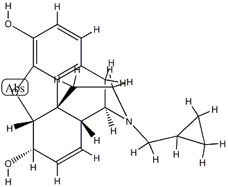 17-シクロプロピルメチル-7,8-ジデヒドロ-4,5α-エポキシモルフィナン-3,6α-ジオール 化学構造式