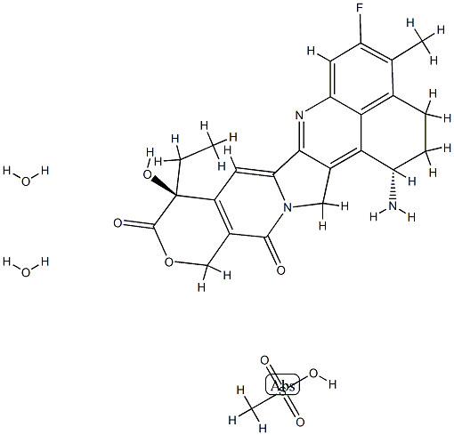 エキサテカンメシル酸塩水和物 化学構造式