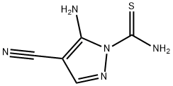 1H-Pyrazole-1-carbothioamide,5-amino-4-cyano-(9CI) Struktur