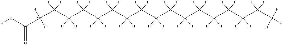 Octadecanoic-2-13C  acid Structure