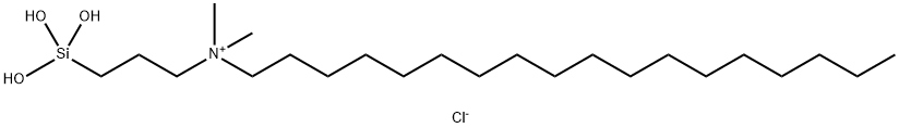 1-Octadecanaminium, N,N-dimethyl-N-[3-(trihydroxysilyl)propyl] chloride Structure