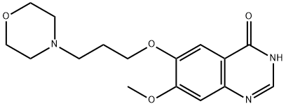 7-メトキシ-6-(3-モルホリン-4-イルプロポキシ)キナゾリン-4(3H)-オン 化学構造式
