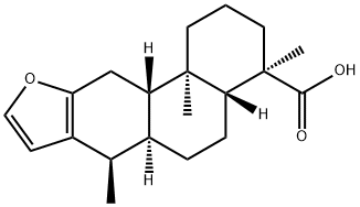 (4R)-1,2,3,4,4aβ,5,6,6aα,7,11,11aβ,11b-Dodecahydro-4,7β,11bα-trimethylphenanthro[3,2-b]furan-4β-carboxylic acid 结构式
