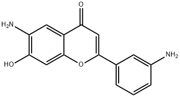 4H-1-Benzopyran-4-one,6-amino-2-(3-aminophenyl)-7-hydroxy-(9CI) Structure